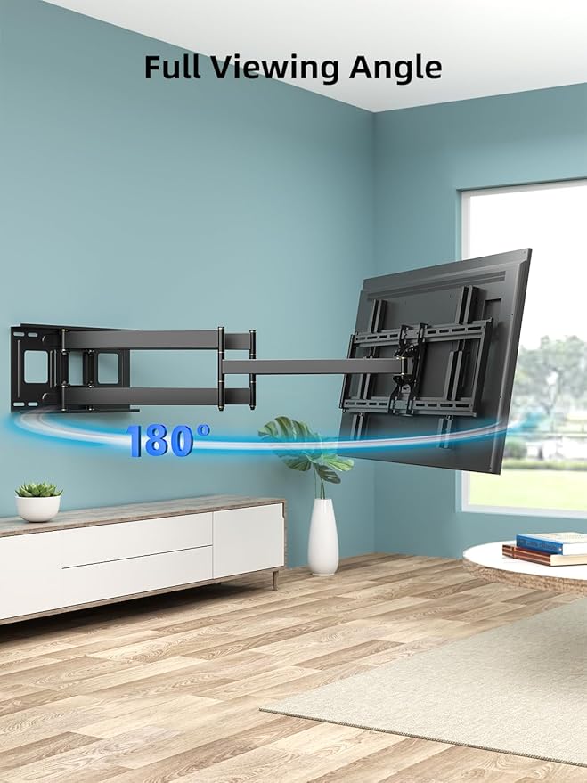 HCMOUNTING Heavy Duty TV Wall Mount for 42-95" TVs, 4X Load Tested Holds 179lbs, 40.9" Smooth Gliding Extension Arms, Full Motion Swivel & Tilt, VESA 800x400, Fits 16-18" Studs