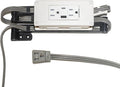 My Tidy Space Low Profile Combo (1) USB-A (1) USB-C (2) 15 Amp in Drawer Docking Station Outlet Plugs with Retractable arm