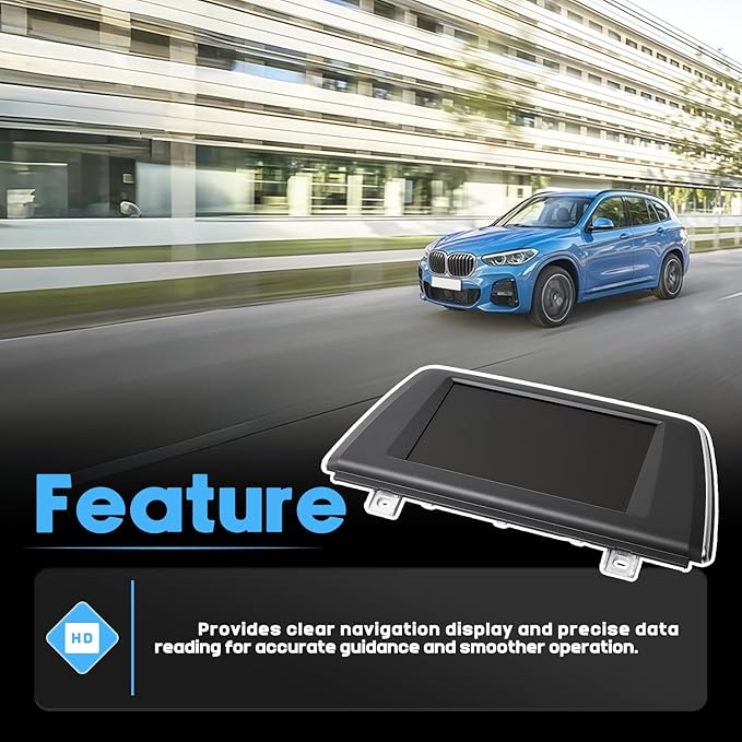 6.5'' Information GPS Dash Display Screen Fit for BMW X1 F48 2.0L 2016-2018 Fit for BMW X2 F39 2.0L 2016-2018 Dash Multimedia Navigation Monitor Replaces 9322123 9-322-123 65509322123 6550-9-322-123