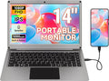 GrowCube Portable Monitor with Keyboard,14inch 1080P FHD Lapdock Compatible with Raspberry Pi/Mini PC/Phone/PC/Game Console,CrowView Note Built-in Battery(Full Feature TypeC & HDMI Cable Included)