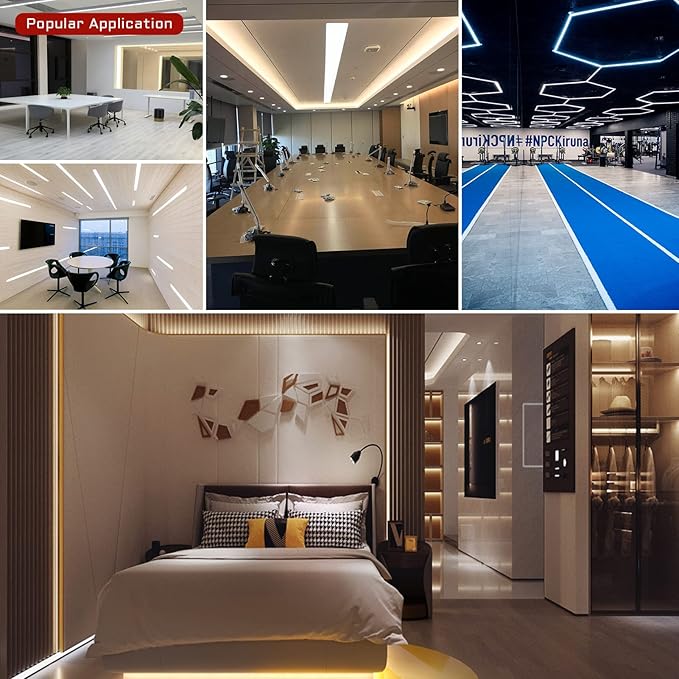 TUNICHX COB LED Strip Lights DC 12V LED Strip Flexible High Density UniformLED Strips,16.4ft 4000K Natural White,CRI 90+,2400LEDs Dimmable Lights for Home Room Decor(No Adapter or Controller)
