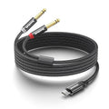 Smithok USB C to Dual 6.35mm 1/4 inch Stereo Splitter Y Cable, USB Type C to Dual 6.35mm 1/4 inch TS Audio Cord for iPhone 15 Series,Smartphone,Tablet,Laptop, Amplifier, Speaker(6.6 ft/2m)