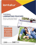 Lamtetur Thermal Laminating Pouches 9"x11.5" Inches, Holds 8.5 x 11 Inch Sheets,5mil 200Pack Hot Laminate Films, Clear Laminator Papers, Letter Size Lamination Sheets (125Mic 200Pcs)