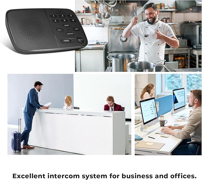 Hosmart UltraSpeak Pro Intercoms Wireless for Home, 2025 Two-Way Real-time Intercom Full Duplex Wireless Intercom System for Home Use, House Intercom System for Business with 1200 Feet Range