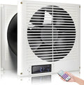 Feeligivin 20W 8” Room to Room Fan 10-Speed RC Two-Way Reversible Airflow Through Wall with Temperature and Timer Setting In-Wall Vent Fan