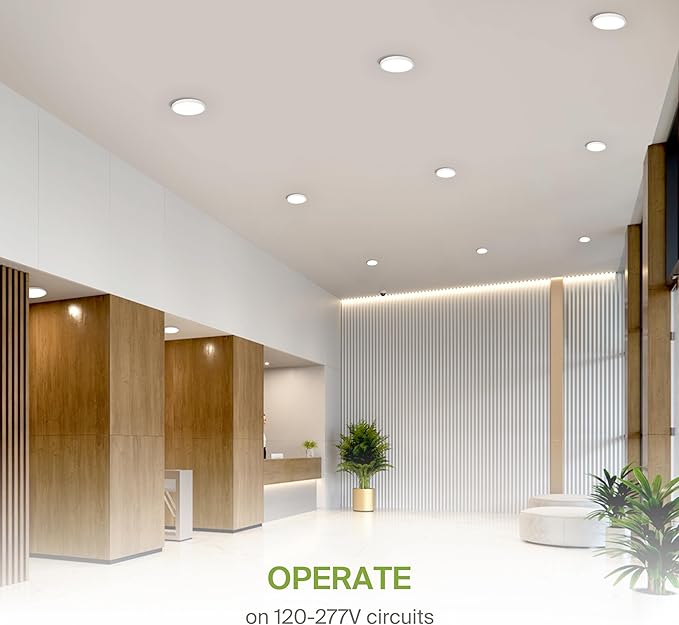 ASD LED 15" Round Flush Mount Ceiling Light Fixture, Low Profile Surface Lighting | 5CCT, Dimmable, Ultra-Thin, ETL Listed | 28W 2300LM 2700-6000K 100-277V | Kitchen, Bedroom, Hallway Lamp | White