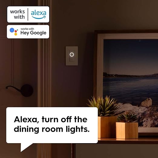 GE Lighting CYNC Smart Dimmer Light Switch + Motion Sensor, Neutral Wire Required, Bluetooth and 2.4 GHz Wi-Fi 4-Wire Switch, Compatible with Alexa and Google Home (2 Pack)