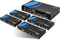 OREI 1x4 HDMI Extender Splitter Over Single CAT6/7 Cable 4K@60Hz with HDBaseT, HDR, HDCP 2.2 with IR Remote EDID Management - Loop Out - Up to 400 Ft - Low Latency