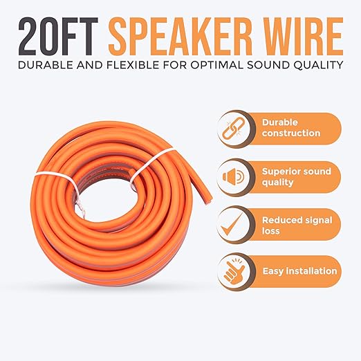 Elite Audio Premium 4 Gauge CCA Amplifier Installation Wiring Amp Kit, 2000 watt High-Power Wiring with Triple Shielded RCA’s and Mini ANL Fuse Holder - EA-PRMK4 Amp Install Kit