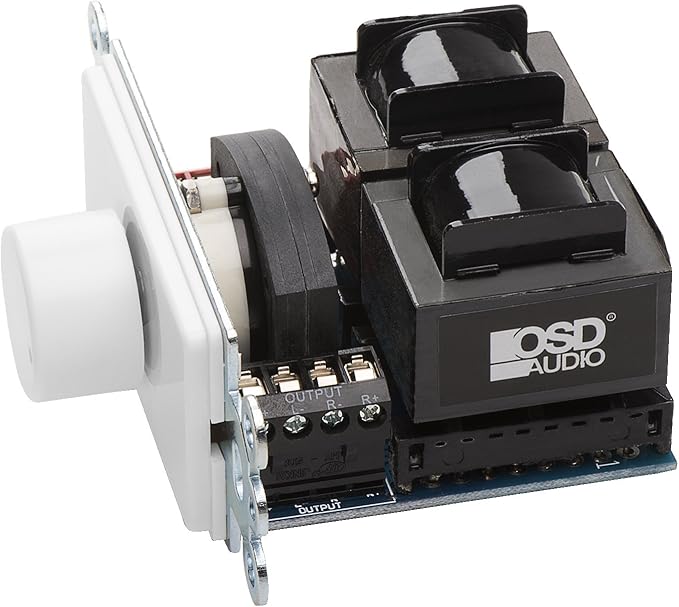 OSD Audio 100W Sleek, Modern, Minimalist Design in Wall Volume Control, Rotary Knob Almond Impedance Matching SLK100