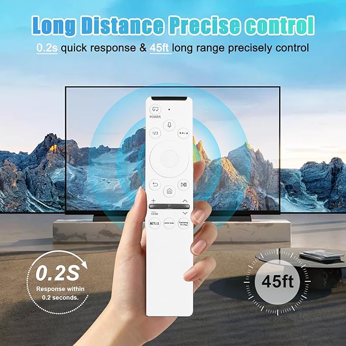 Voice Remote for Samsung Smart TV Remote Control Replacement, Universal for Samsung Remote Control (BN59-01330H / RMCSPR1AP1) for Frame Crystal UHD QLED QLED QN Smart TVs