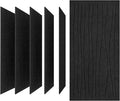 UMIACOUSTICS 6 PCS Sound Proof Panels,47.2 x 23.6 Inches Sound Absorbing Panels,Decorative Acoustic Panels in Art Curve Shaped Black Color