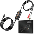 Neoteck 192kHz DAC Converter 7ft/2.1m Optical to RCA Cable SPDIF to RCA Digital to Analog Converter for HDTVs Set-Top Boxes DVD/Blu-Ray Players-Male Output