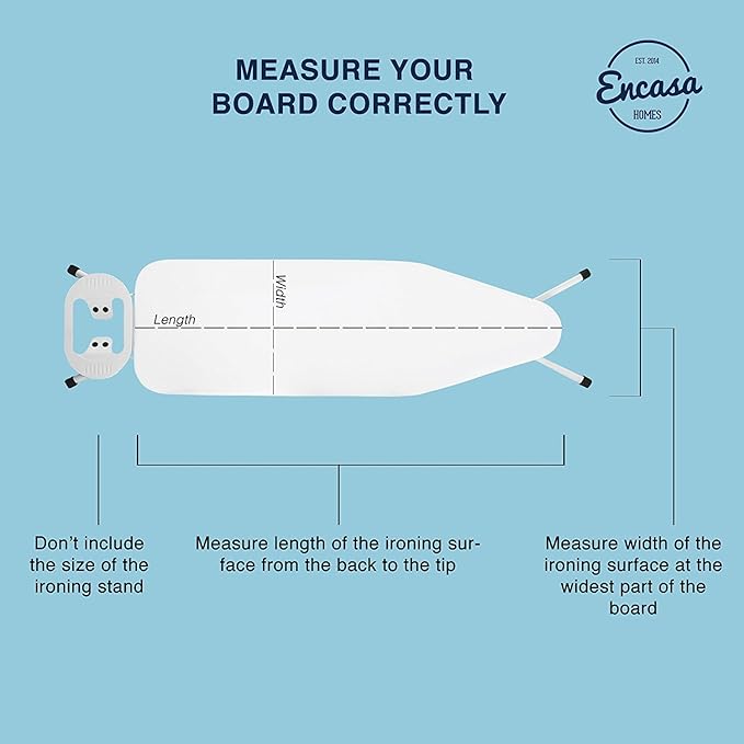Encasa XO Ironing Board Cover and Pad 42"x14" - 4mm Felt Medium Iron Board Cover with Padding - Heat Resistant, Stain-Safe Dye, Non Slip Elastic Bungee Cord Tightening Iron Table Cover Lime Green