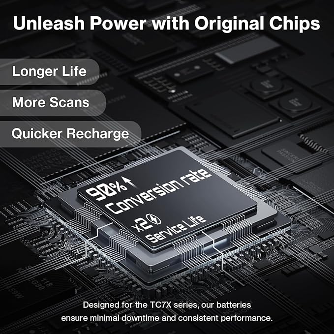 Replacement Battery for Zebra for Symbol TC77 TC70 TC75 TC72 TC70X TC75EK TC75AH TC75GK TC700H TC700K TC77HL TC75x TC720L TC75FK Handheld Barcode Scanner BTRY-TC7X-46MPP-01 / BT-000318