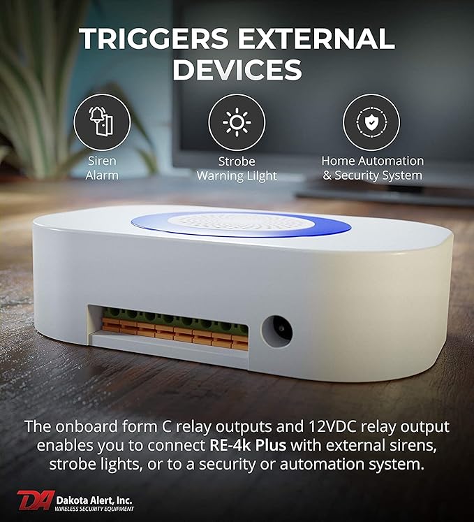 Dakota Alert Long Range Driveway Alarm Motion Detector - DCMA-4k Plus One Mile Wireless Range Alarm System - DCMT-4000 Transmitter & RE-4k Plus Receiver-Use Outdoors, Driveways, Entrances & Backyards