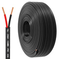 12 Gauge Wire 2 Conductor Electrical Wire, 12 AWG 3.3mm² Wire PVC Cord, 12V/24V DC Low Voltage/Copper-clad Aluminum(CCA)Flexible/2 Wire for Automotive Wire LED Strips Lamp Lighting Marine(45.8M/150FT)