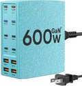 SAIPKYGS Charging Station (600W),12-Port USB C Charger Block with Dual 100W PD USB-C Fast Charging Station Hub for MacBook Pro/Air/All iPad Phone 17/16 15/14/13/Pro Max/Samsung Galaxy Note(Green)