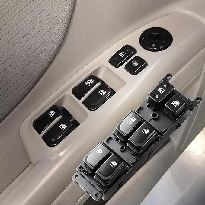 SCHUSSPART Front Left Driver Side Master Power Window Control Switch Button with Door Lock Switch Compatible with Hyundai Sonata 2006-2008 L4 V6 2.4L 3.3L Replaces# 935703K010 935703K010QS 1S9314