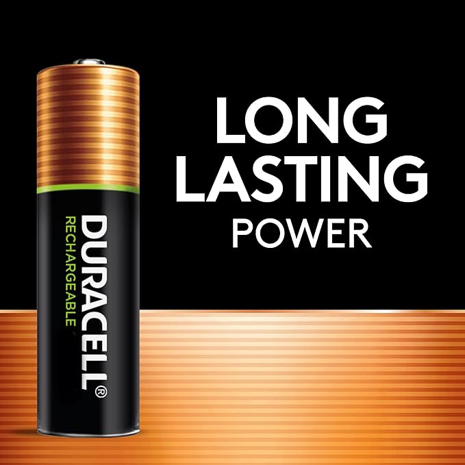 Duracell Rechargeable AAA Batteries, 2 Count (Pack of 1), Triple A Battery for Long-lasting Power, All-Purpose Pre-Charged Battery for Household and Business Devices