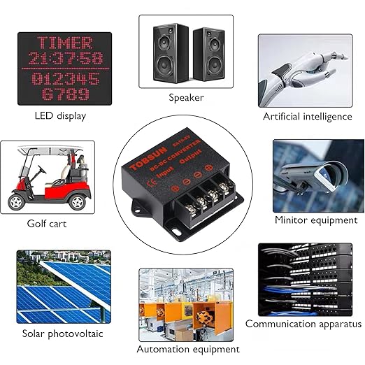 DC 24V to 12V 10A Step Down Converter, 120W 10A Power Buck Voltage Regulator Reducer, Compact Transformer Module for Car, Truck, RV Electronics - 24V to 12V 10A Converter
