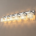 FDPBY Modern 6-Light Chrome Crystal Bathroom Vanity Light Fixtures