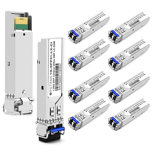 OPSTRAN 1000BASE-LX/LH SFP Optical Transceiver Module Compatible with Cisco GLC-LH-SMD GLC-LH-SM SFP-GE-L 1G SFP 1310nm 20km DDM Duplex LC SMF 10 Pack