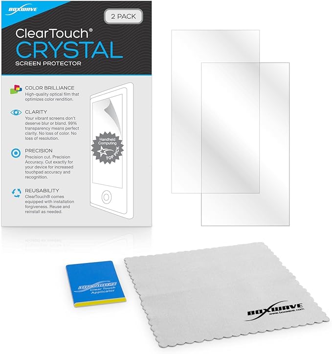 BoxWave Screen Protector Compatible with ButterflyMX Video Intercom Surface (7 in) - ClearTouch Crystal (2-Pack), HD Film Skin - Shields from Scratches for ButterflyMX Video Intercom Surface (7 in)