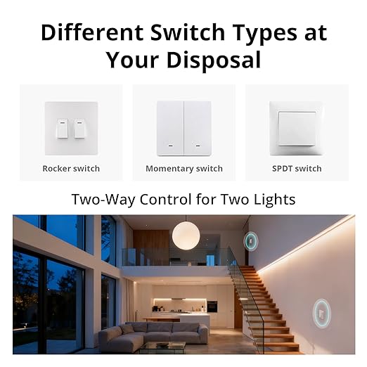 SONOFF MINI Duo-L Zigbee Smart Switch – No Neutral Wire, Zigbee 3.0, Dual Channel, Compact Design, Works with Alexa, Google Home