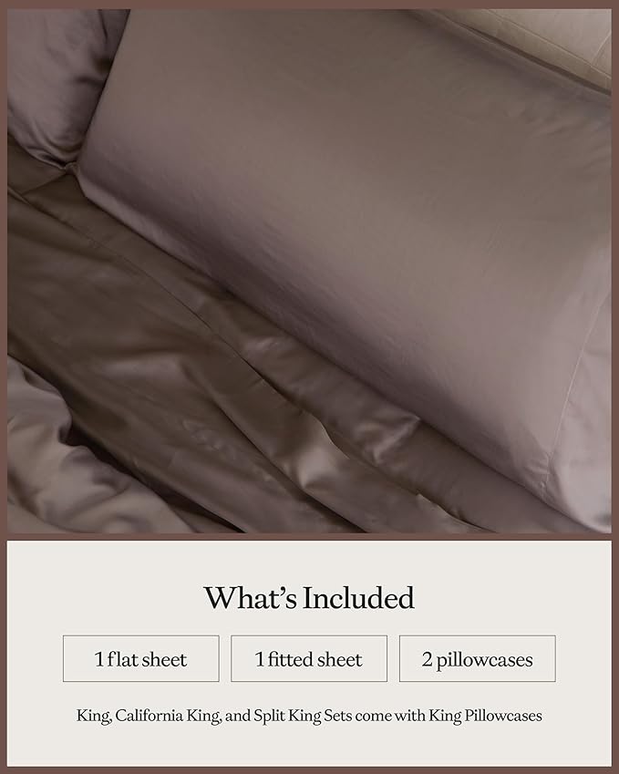 Cozy Earth Luxury Bed Sheet Set - 100% Viscose from Bamboo Fabric, Ultra-Soft & Breathable, Fits Regular & Deep Pocket Mattresses up to 20" - 4 Pieces Queen Sheet Set Walnut
