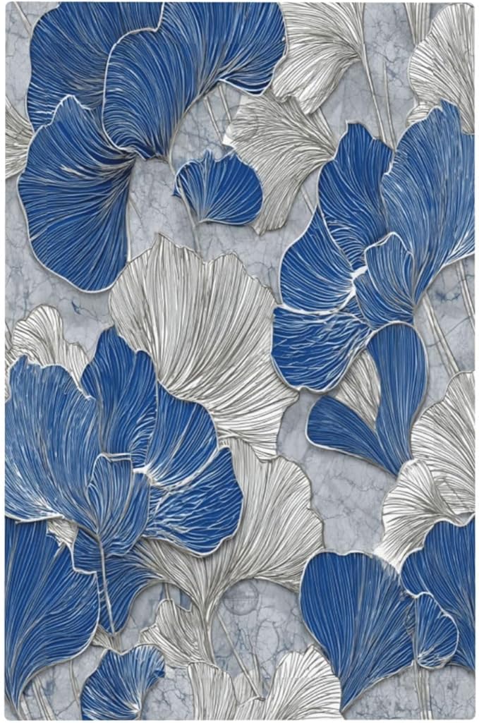 Bvtewkhz Abstract Blue Marble Plant Leaves No Device Single Blank Decorative Light Switch Covers Electrical Faceplate Switch Plates for Bathroom Kitchen Home