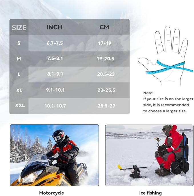 FEETMOR Heated Gloves for Men Women - Upgraded Rechargeable Dual-Heated Winter Gloves for Motorcycling, Hunting, Skiing