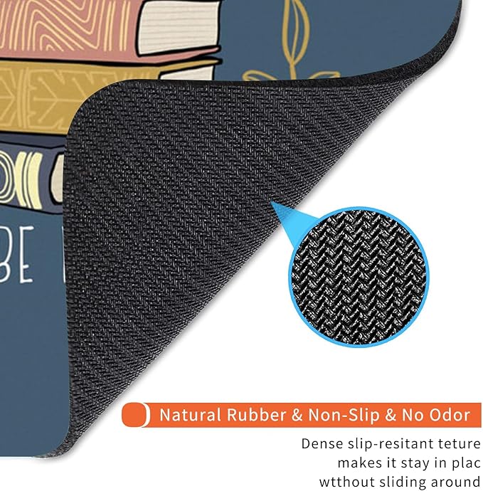 Armanza Square Mouse Pad Books, Personalized Premium-Textured Custom Mouse Mat Design, Washable Mousepad Cloth, Non-Slip Rubber Base Computer Mouse Pads for Wireless Mouse
