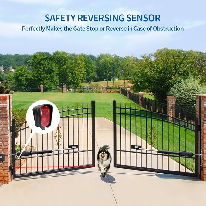 TOPENS TRF3 Safety Reflection Photocell Retro-Reflective Photoelectric Beam Sensor for Automatic Swing Sliding Gate Openers Garage Door Openers Access Control Security Alarm Systems Outdoor Use