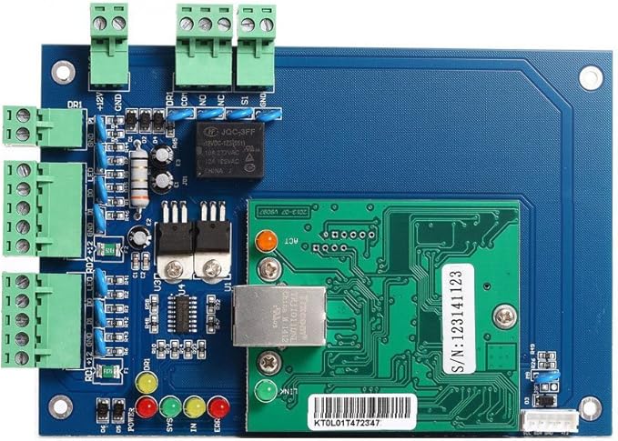MENGQI-CONTROL 1 Door Access Control Board System 600lbs Electromagnetic Lock Infrared No Touch Exit Button RFID Keypad Reader 110~240V Power Supply Box USB Enroll Reader,Phone APP remotely Open Door