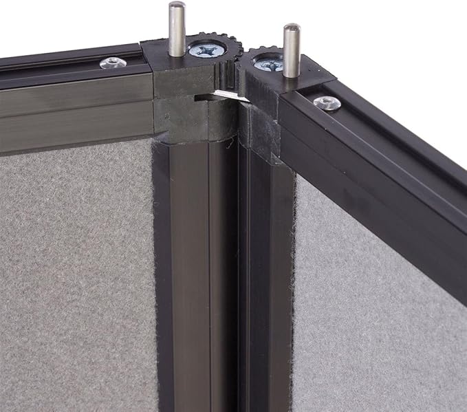 Panel Displays, 6 Panels - Grey Hook & Loop Receptive Fabric - 70-7/8" Tall