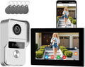 KeonBell 2 Wired Video Intercom System, 7 Inches Video Doorbell Camera with Monitor, Wired Video Door Phone HD Camera Kits Support tuya, Two Way Talk, Video Recording, Remote Unlock for Smart Home