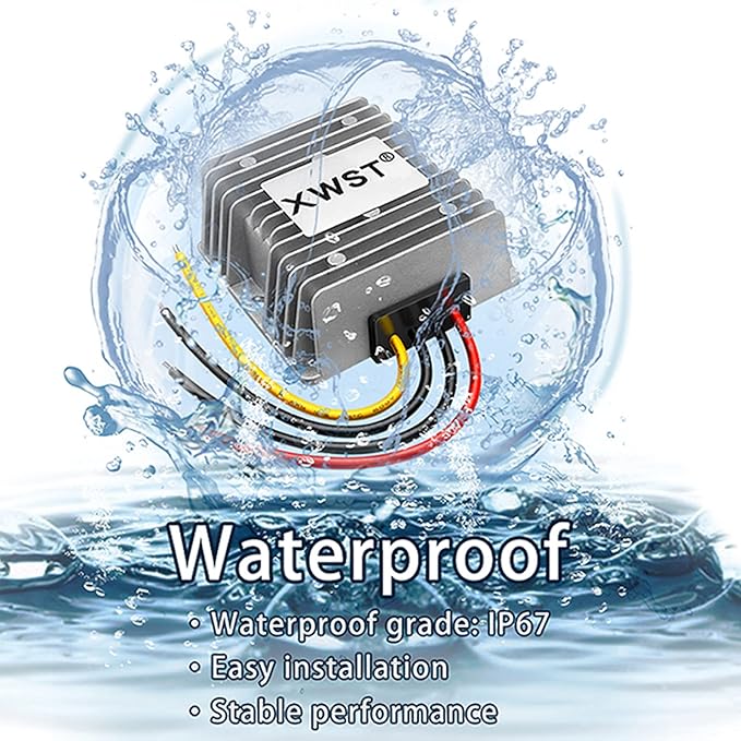 DC DC 12V to 15V 15A Step-up Module,Boost Converter 9V-13V to 15V Voltage Regulator,Waterproof Power Adapt 225W 15V Volt Transformer Module(12V to 15V 15A)