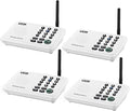 Wuloo Intercoms Wireless for Home 5280 Feet Range 10 Channel 3 Code, Wireless Intercom System for Home House Business Office, Room to Room Intercom, Home Communication System (4 Units Set, White)