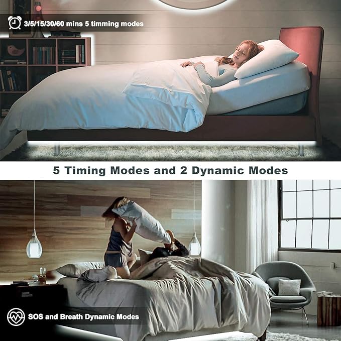 MY BEAUTY LIGHT LED Strip Lights White, 50.5ft Dimmable LED Light Strip with RF Remote, 24v Plug-in Adhesive Rope Lights with Timing Mode for Living Room Bedroom Kitchen