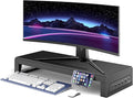 GECKOSTROLL Computer monitor stand Laptop Desk Shelf & Monitor Riser ，21.6 inches,22W charging , 2 USB 3.0 , and 1 USB 2.0， Monitors/PC/Laptop/Computer Space Saver Organizer ，Heavy Duty Gift Gaming Studio Office (USB Hub Fast Charging Version, 550mm)
