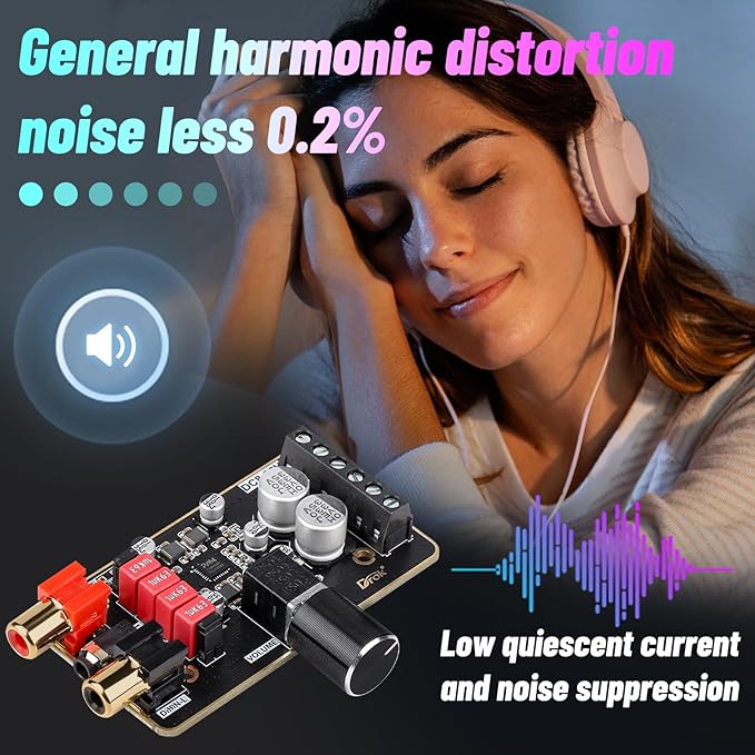DROK 12V Amplifier Board, 15W+15W 2.0 Dual Channel Audio Amplifier Board PAM8620 DC 8-26V 24V Digital Stereo Amp Module Class D Mini Power Amplify Circuit for Sound System Speaker DIY