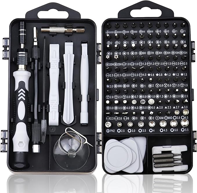 Sipery 122 in 1 Precision Screwdriver Set Magnetic Professional Computer Repair Tool Kit Small Electronic Screwdriver Set for Phone, PC, Watch, Game Console, Tablet, Camera, Modding, and DIY Projects