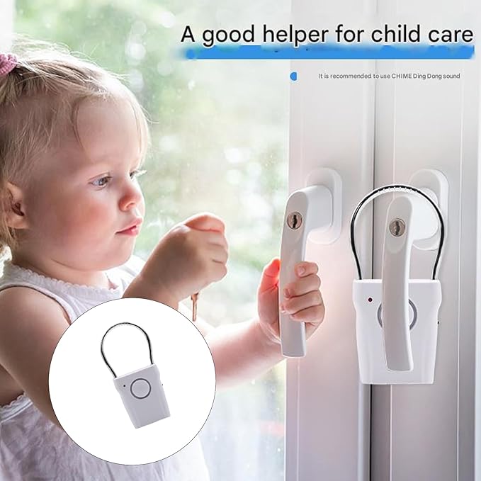 Wireless Door and Window Safety Sensors, Touch Vibration Detection, 120 Alarm Sound, Three Alarm Modes for Burglar Alarm System at Home
