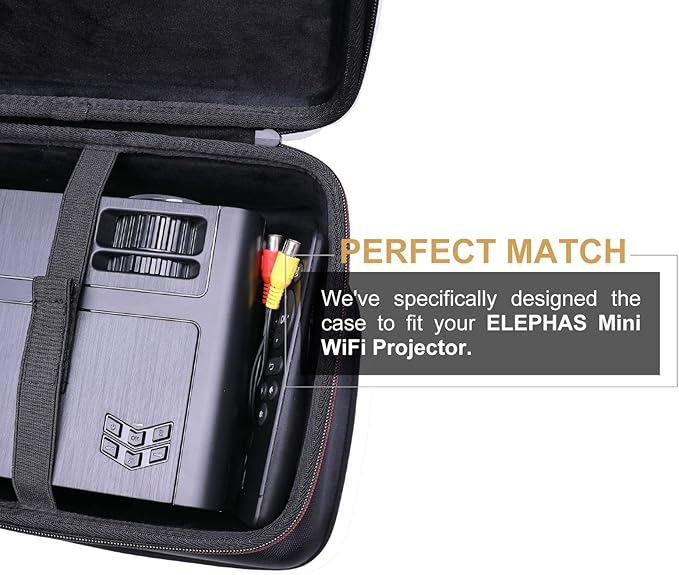 LTGEM Projector Case Compatible with ELEPHAS BL128 Mini Projector 2025/2024 Upgraded(Inside: 10.3"x7.5"x3.5"), Case Only