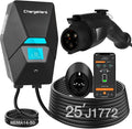 ChargeHere Level 2 EV Home Charger, 240V, 32A/40A | Real-Time Charging Speed Display + Status Light | Up to 7X Faster Charging | Indoor/Outdoor | Wi-Fi App Control | NEMA 14-50 | ETL Certified (40A)