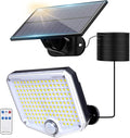 JumJam Solar Flood Lights Outdoor Waterproof IP65, 153 High Brightness LED 9000K, 3 Lighting Modes, Solar Motion Lights Outdoor Waterproof with Remote, Solar Lights Outdoor for Yard, Patio, Garage
