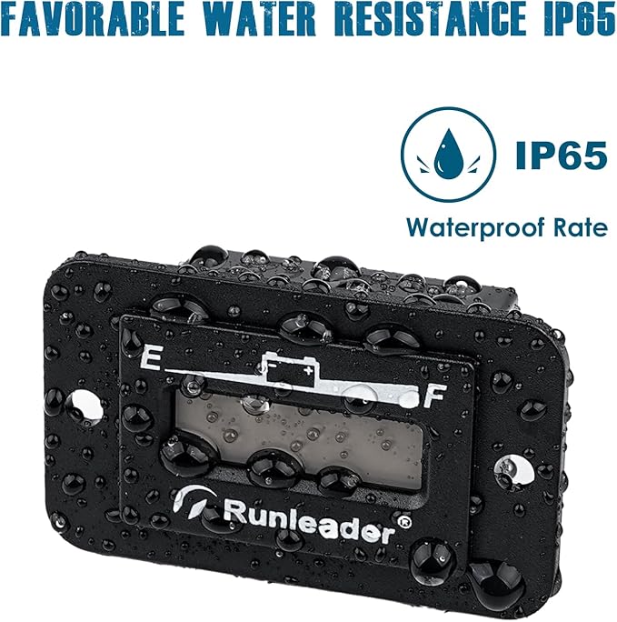 Runleader LED Battery Level Monitor,Volt.48V,Charge and Discharge Display- Only Suitable for Lead Acid Battery,Works on Golf Club Car Left Fork Scrubber RV Travel Trailer Go-Kart.