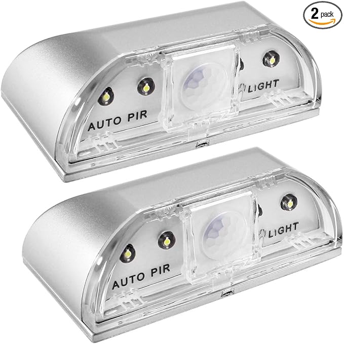 SENHAI 2 Pack Keyhole Light, Infrared IR Wireless Door Lock Lamp, Auto Sensor Motion Detector, 4 LED Bulbs