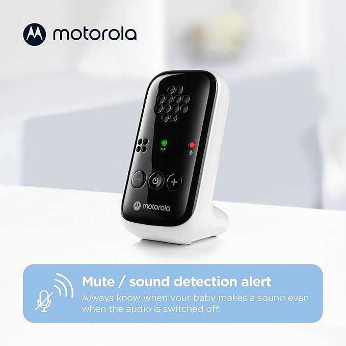 Motorola Nursery Baby Monitor, 1000ft Range PIP10 Audio Only, No WiFi Needed, Cry Detection, Alert Light, Portable Parent Unit for Easy Monitoring